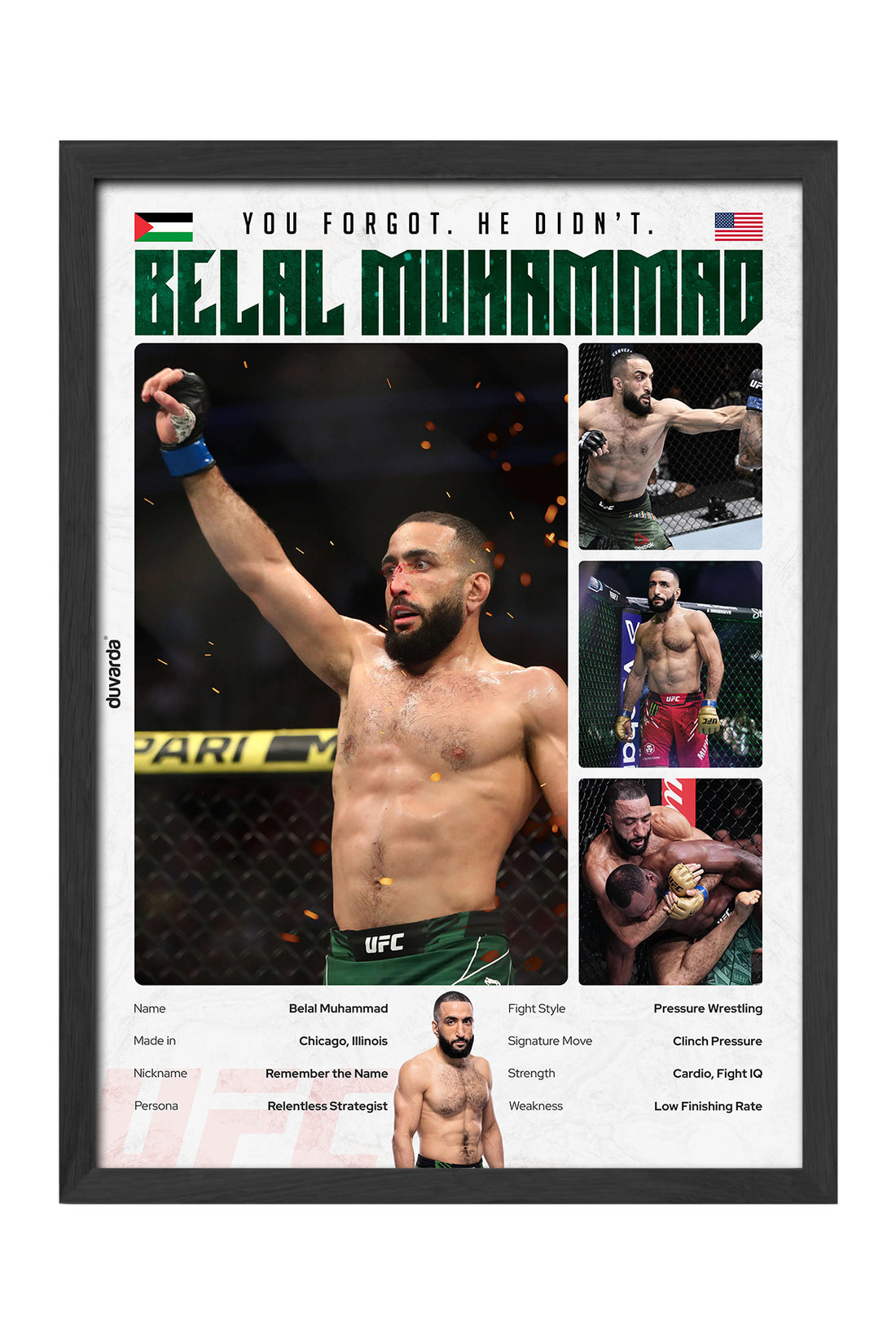 Belal Muhammad UFC - tablo