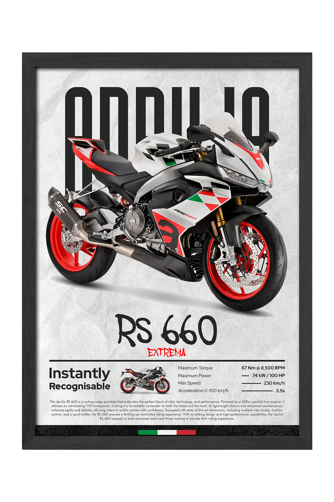 Aprilia RS 660 Extrema - tablo