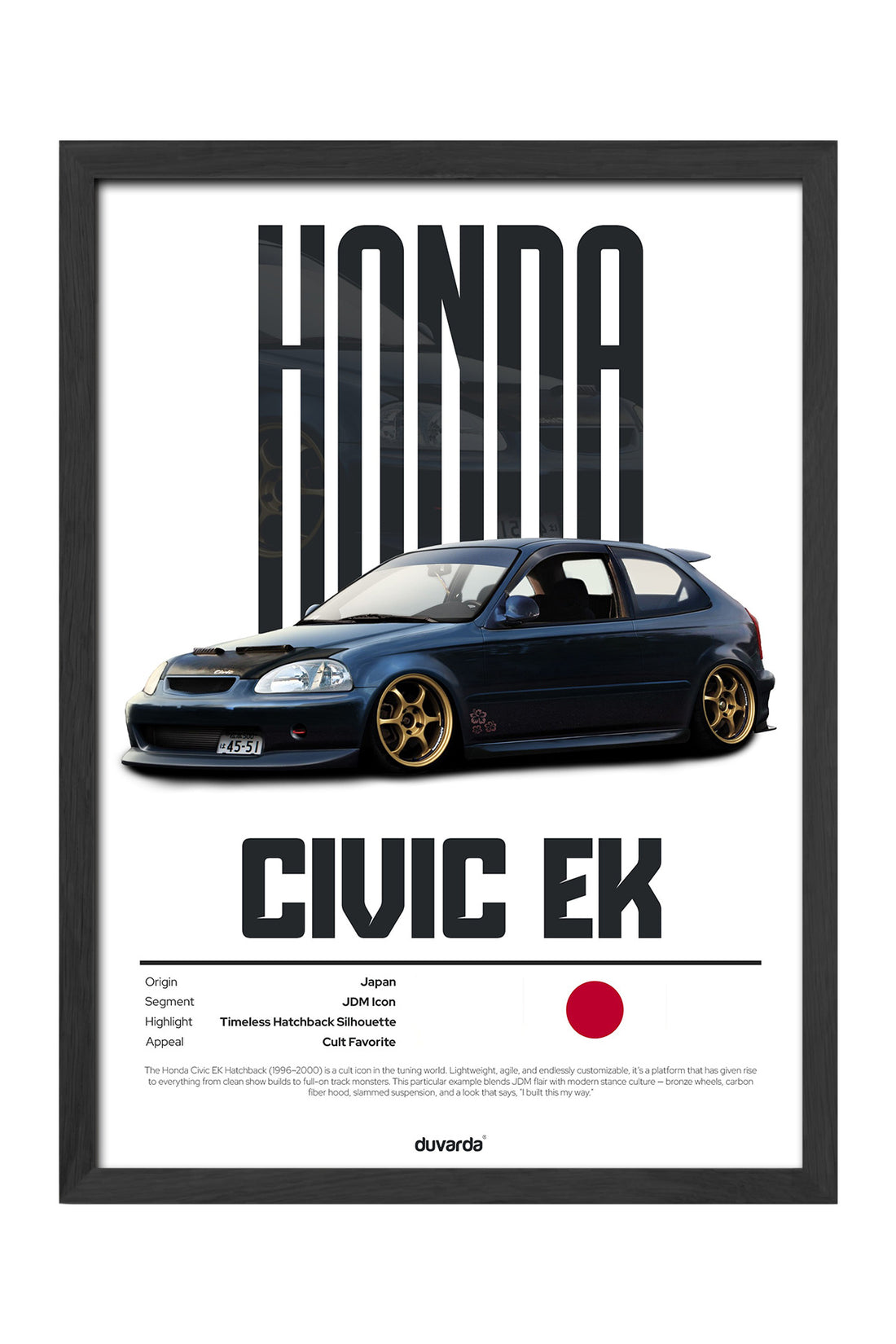 Honda Civic Ek Araba - tablo