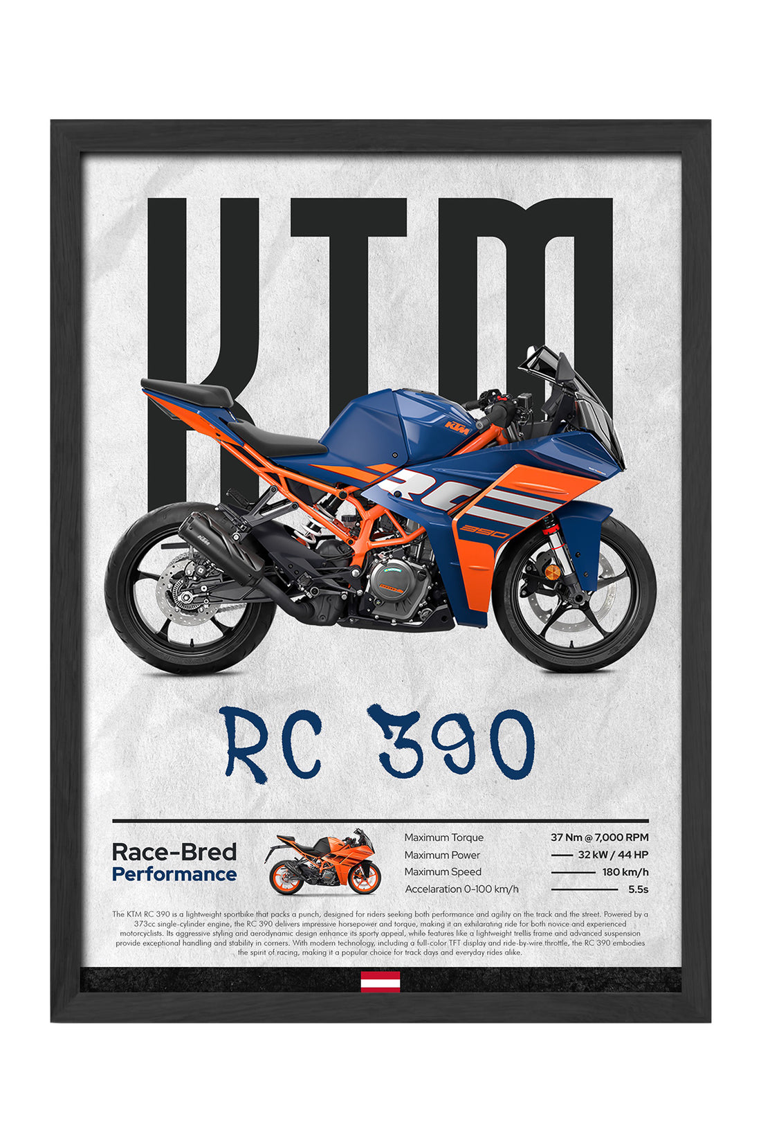 KTM RC 390 - tablo
