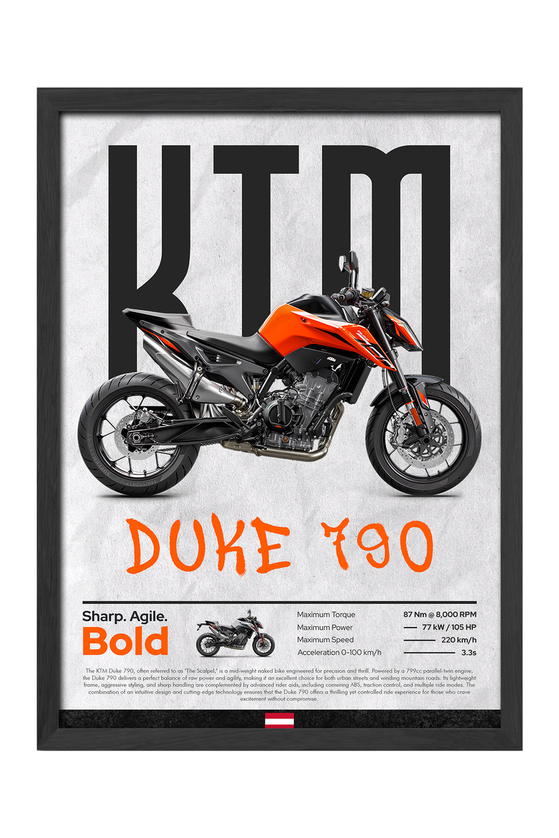 KTM Duke 790 - tablo