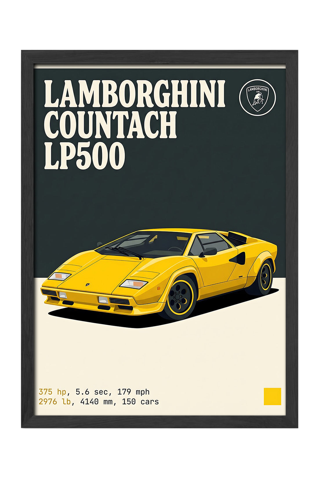 Lamborghini Countach LP500 - tablo