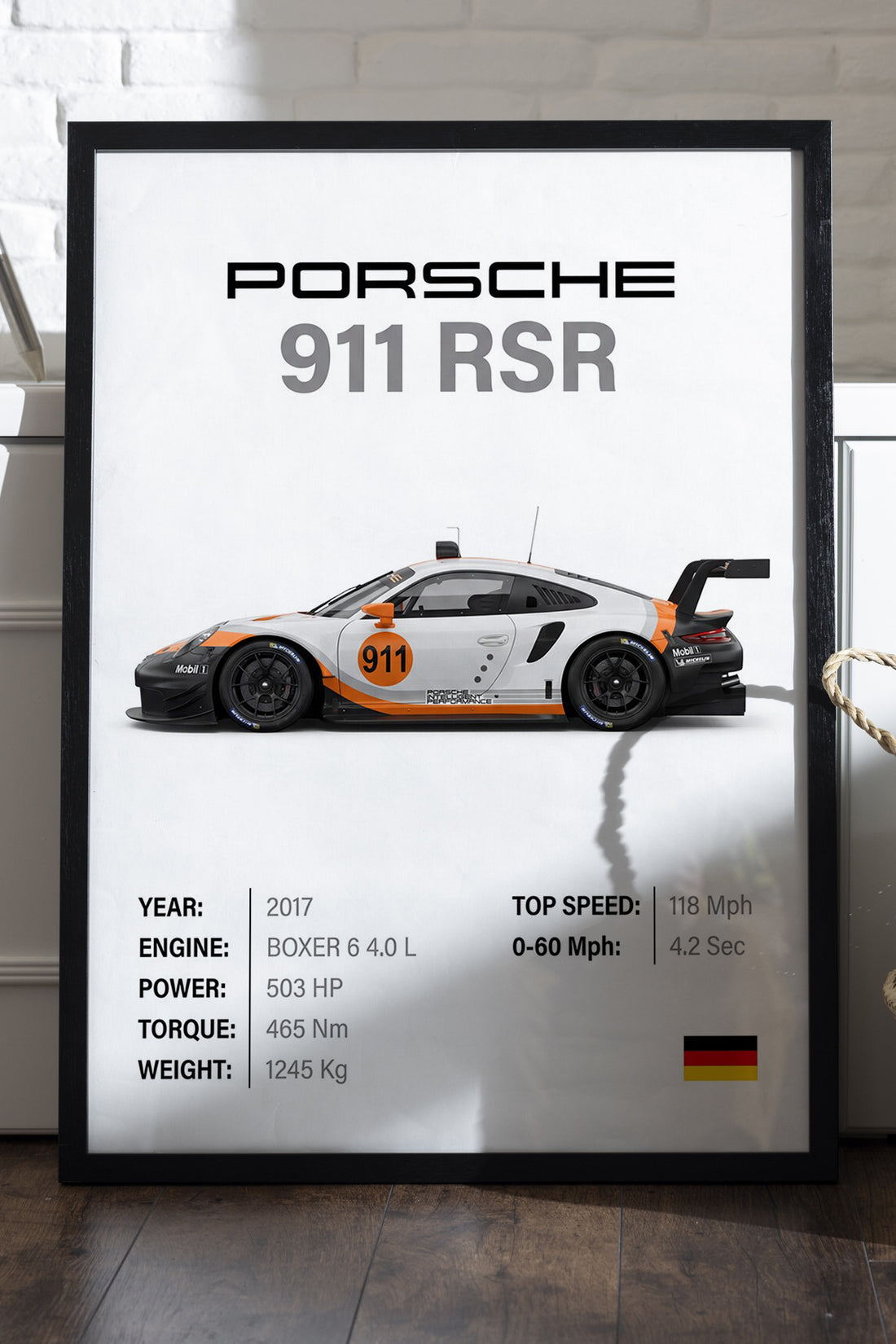 Porsche 911 RSR - tablo
