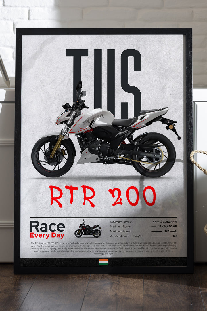 TVS RTR 200 Beyaz