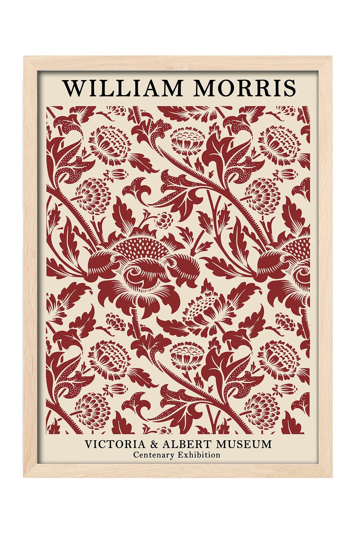 William Morris bordo nar desenli Victoria Albert Museum posteri – 4. görsel