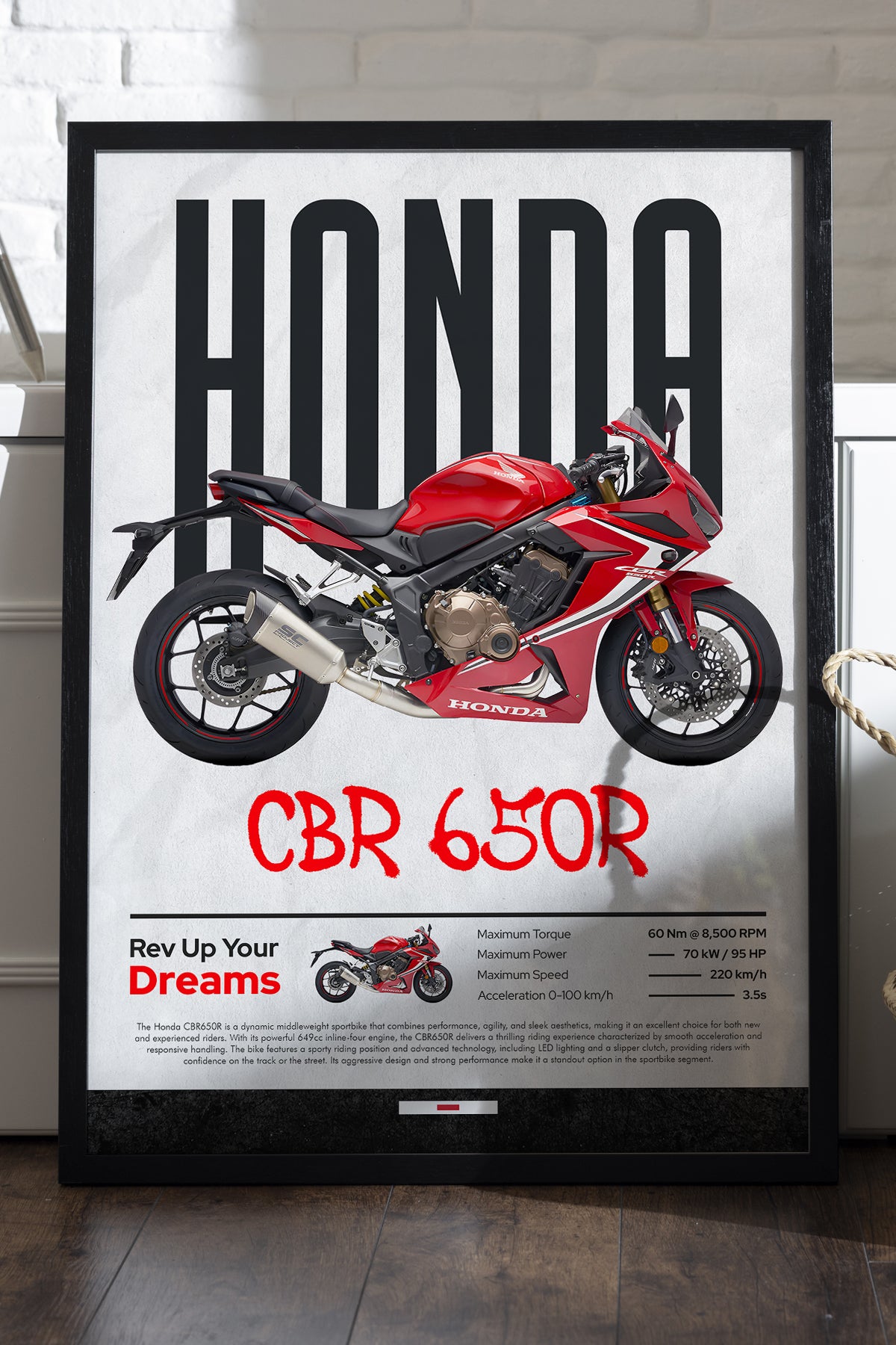 Honda CBR 650R - tablo