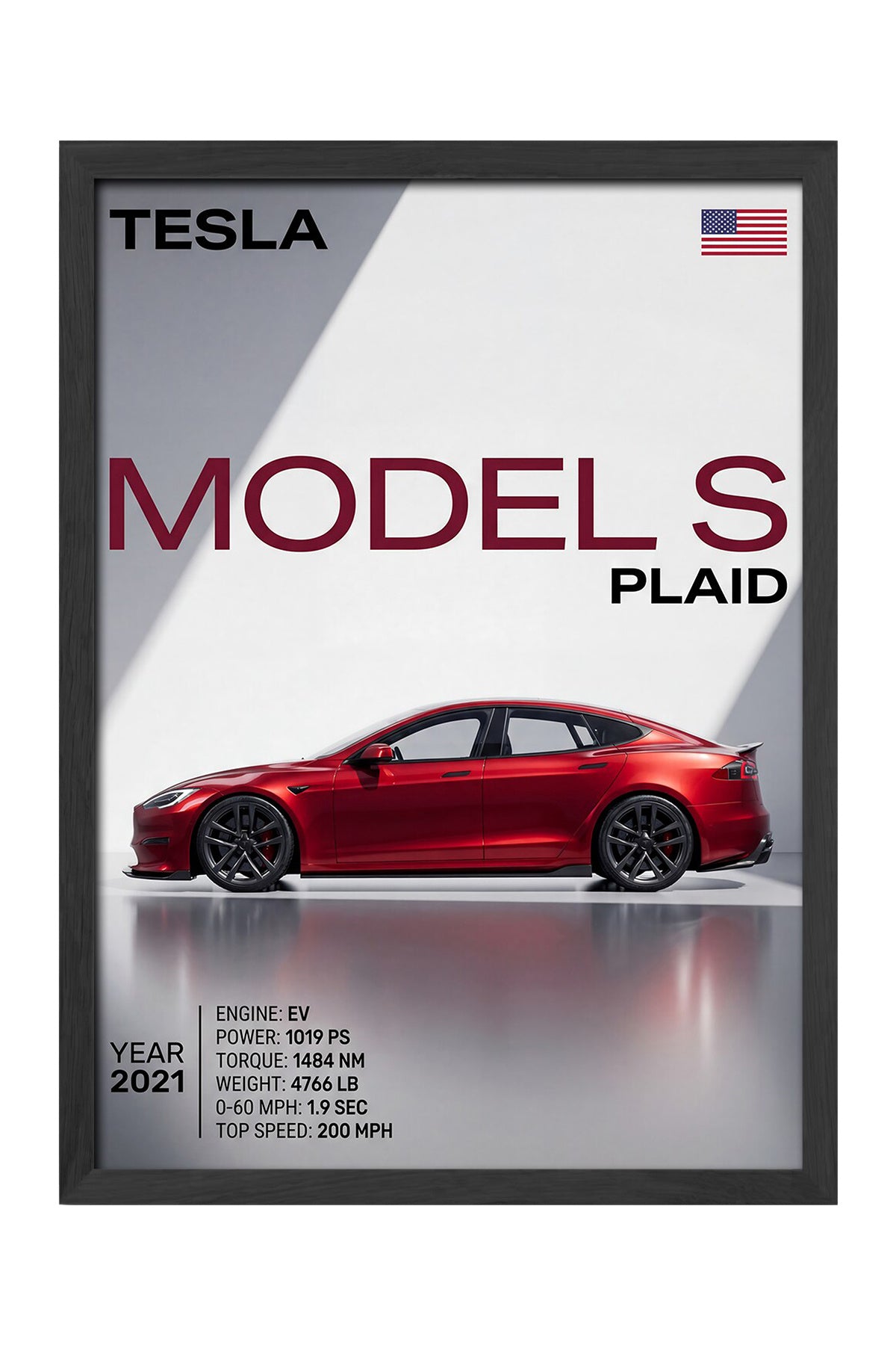 Tesla Model S Plaid - tablo