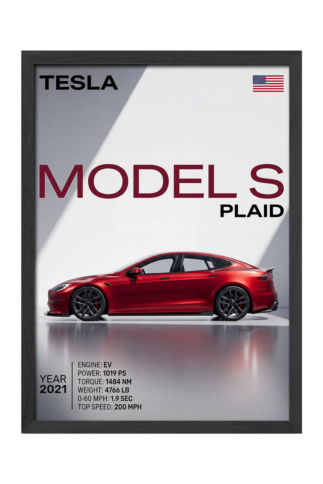 Tesla Model S Plaid - tablo