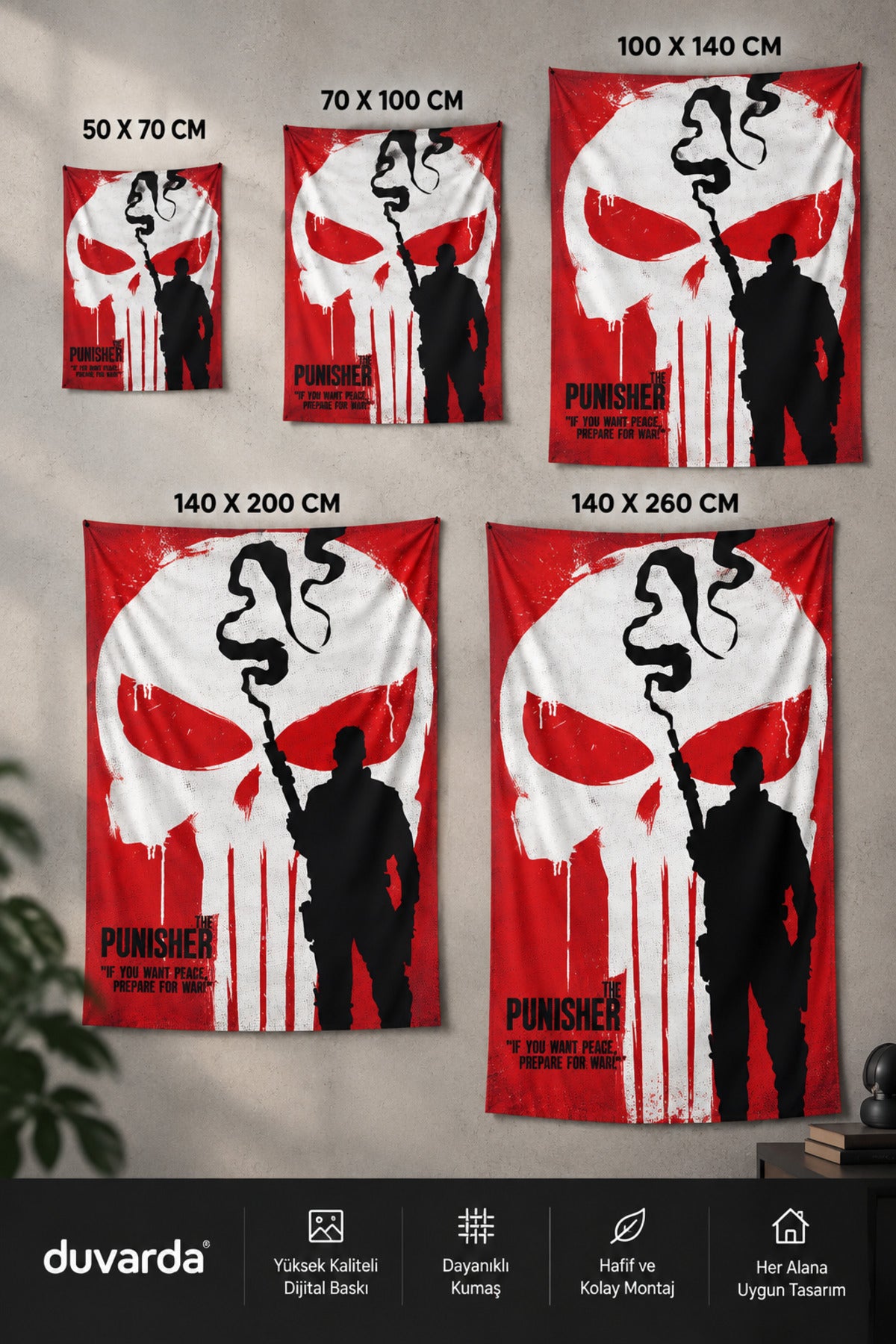 12 Angry Men siyah zemin kırmızı yırtık kumaş duvar örtüsü – 3. görsel