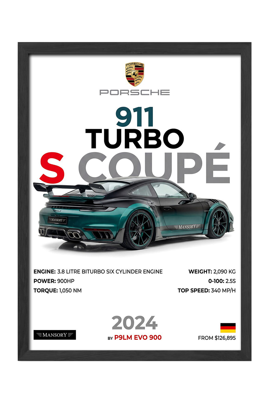 Porsche 911 Turbo S Coupe - tablo