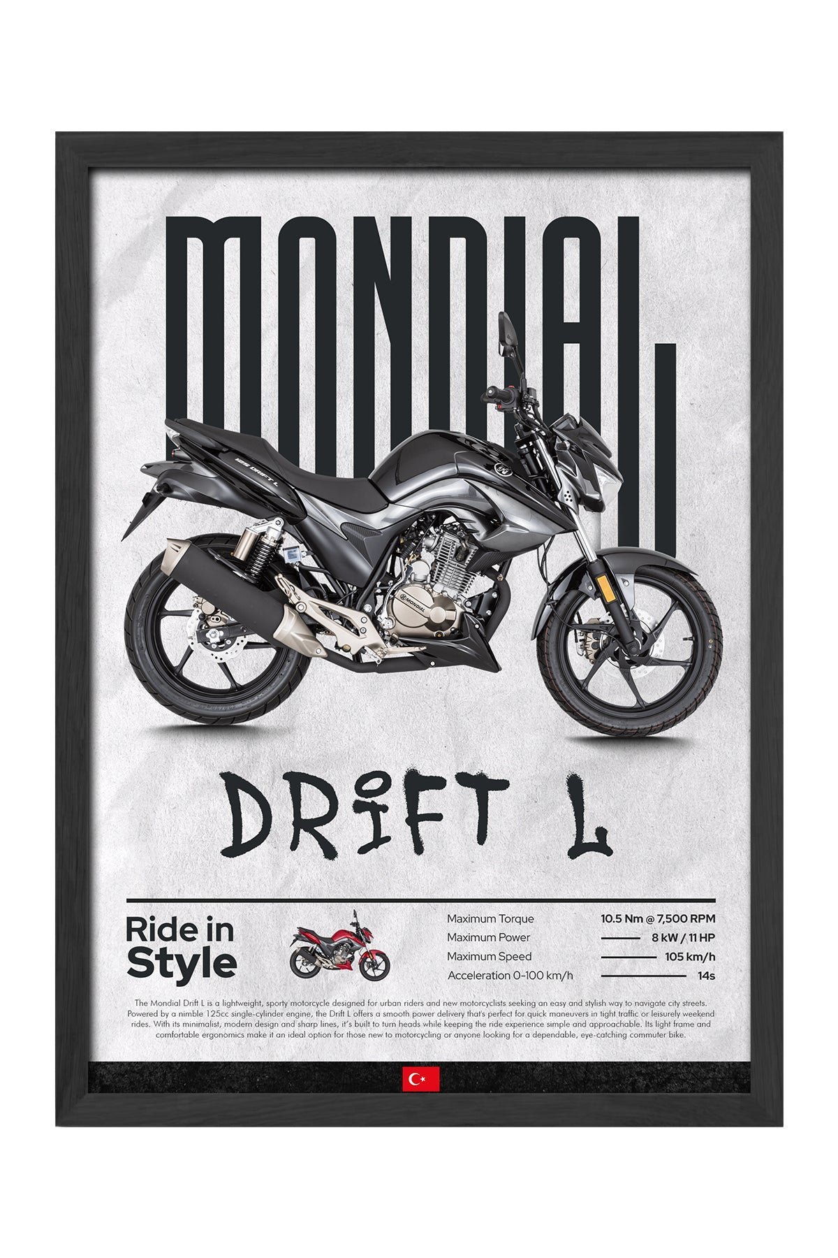 Mondial Drift L Siyah