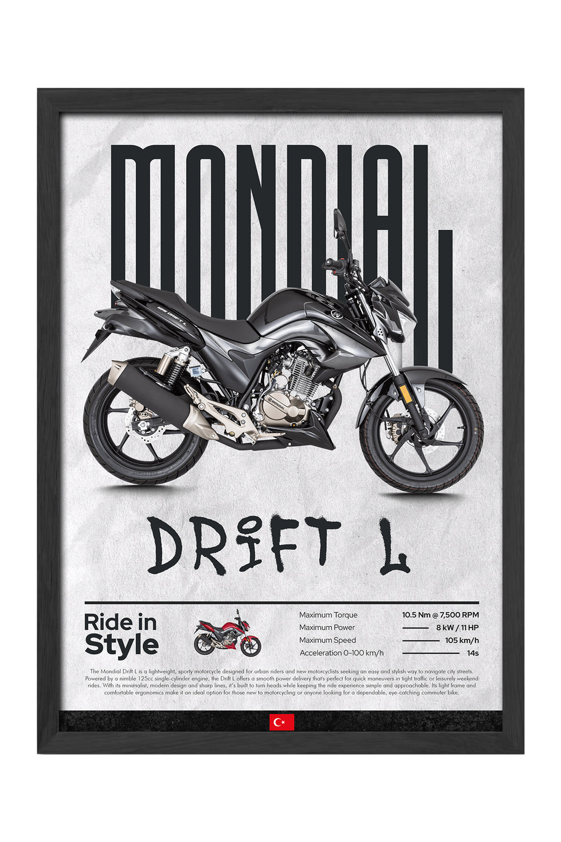 Mondial Drift L Siyah
