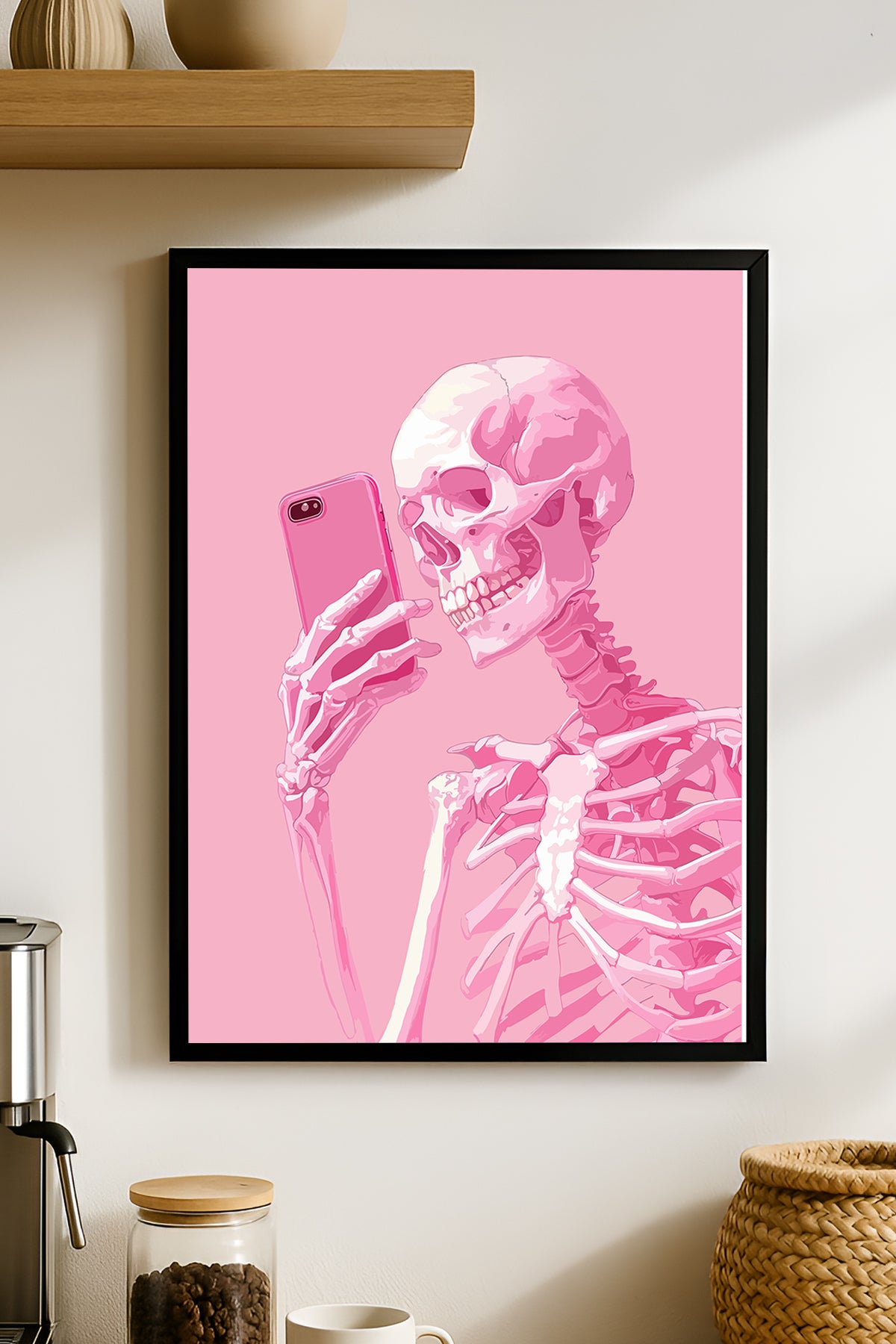 İskelet Selfie - tablo