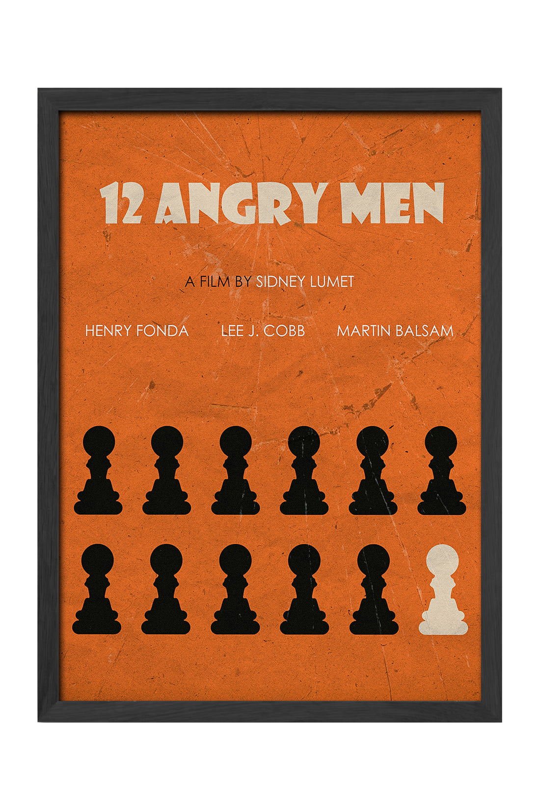 12 Angry Men turuncu zeminde satranç piyonlu film posteri – 4. görsel