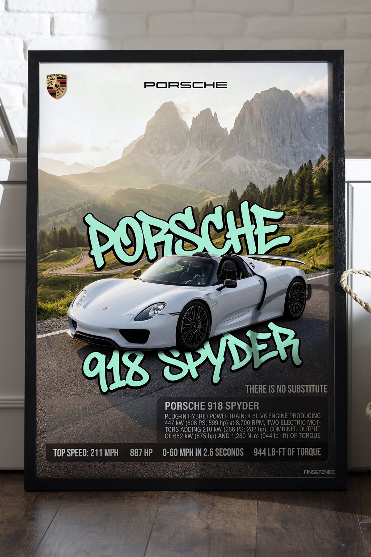 Porsche 918 Spyder - tablo