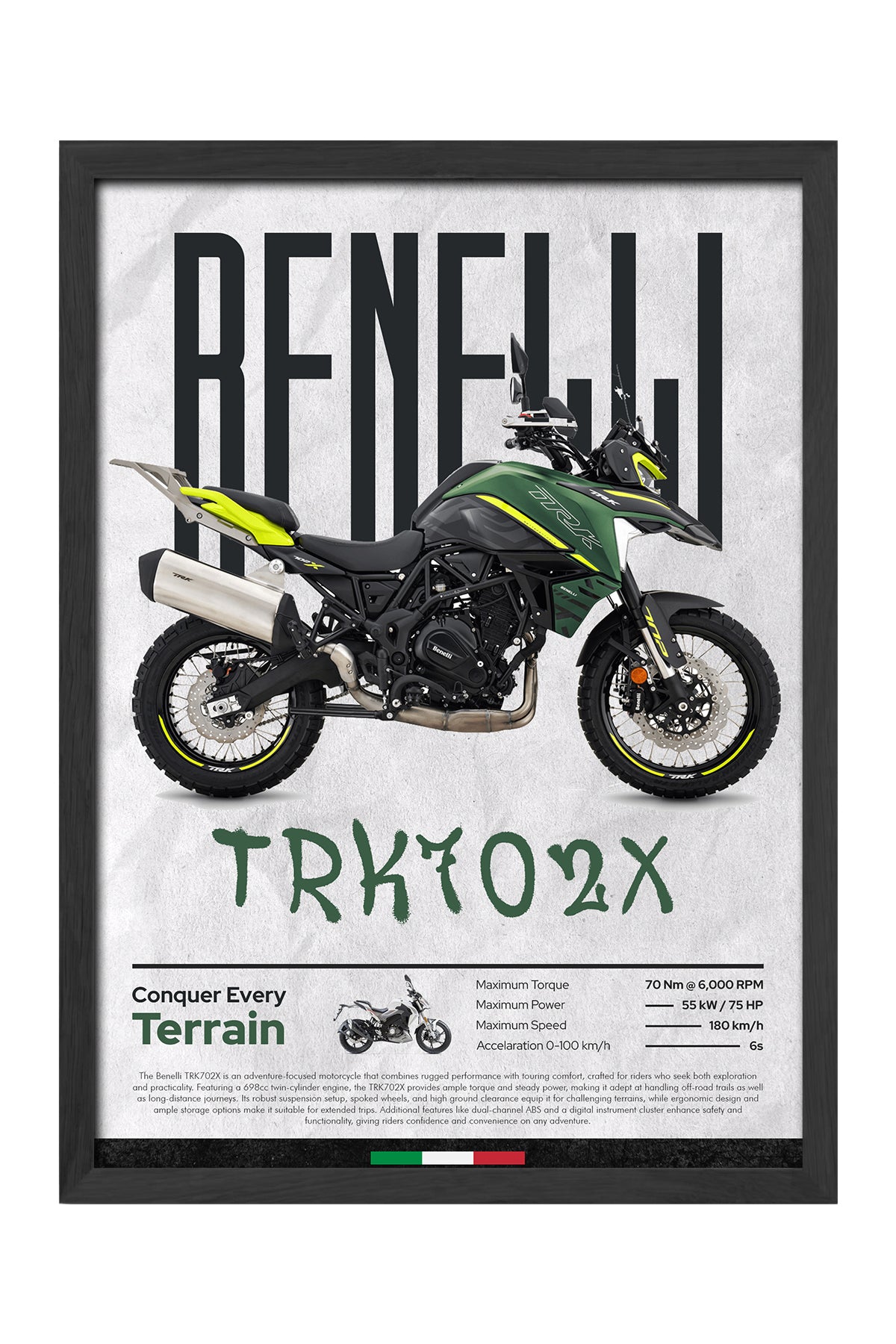 Benelli TRK 702X - tablo