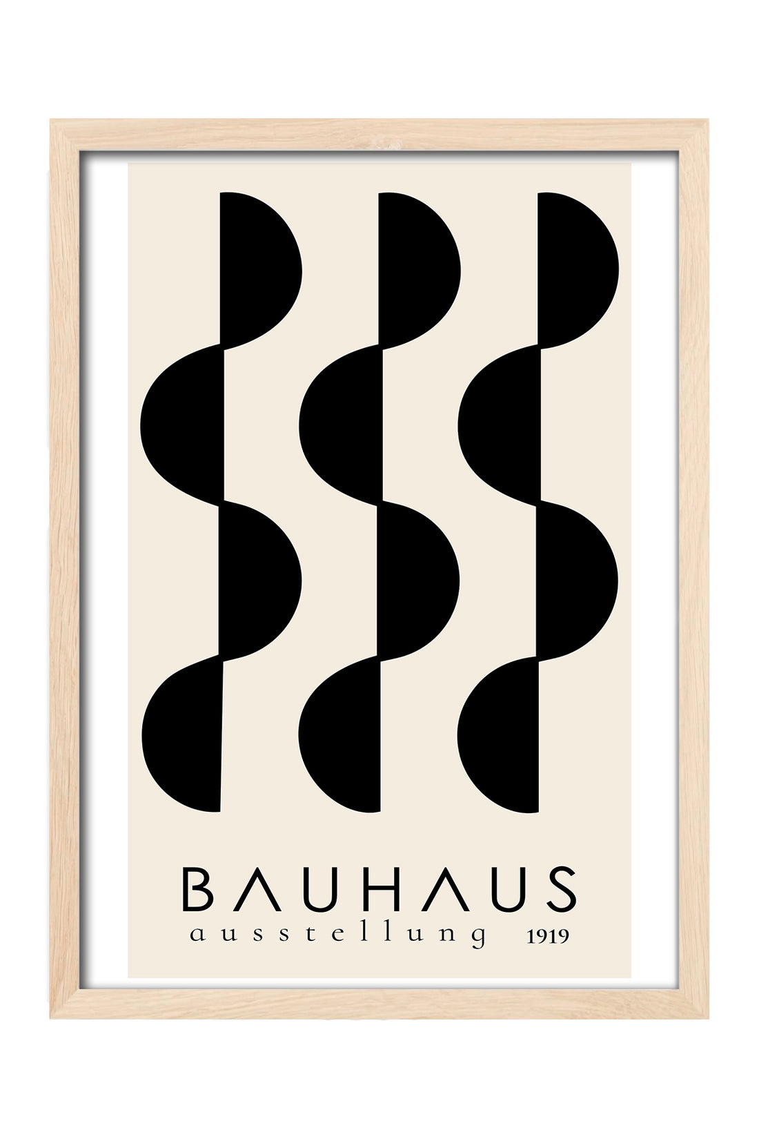 Bauhaus siyah dalgalı şeritli sergi posteri – 4. görsel