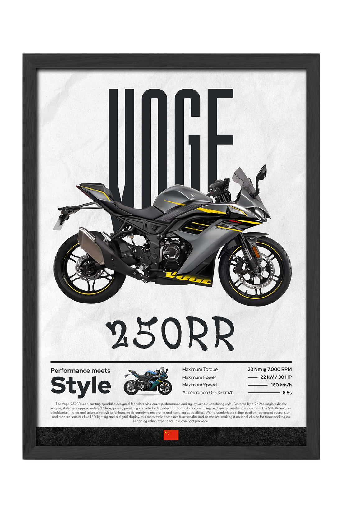 Voge 250 RR - tablo