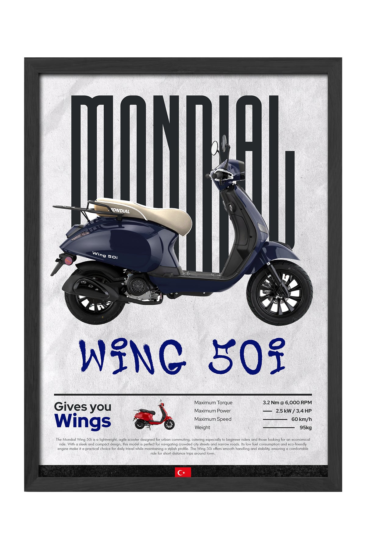 Mondial Wing 50i Mavi