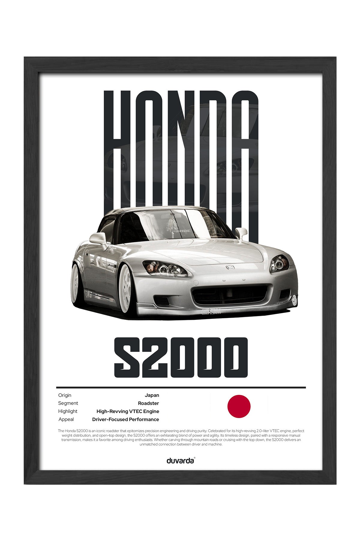 Honda S2000 Araba - tablo
