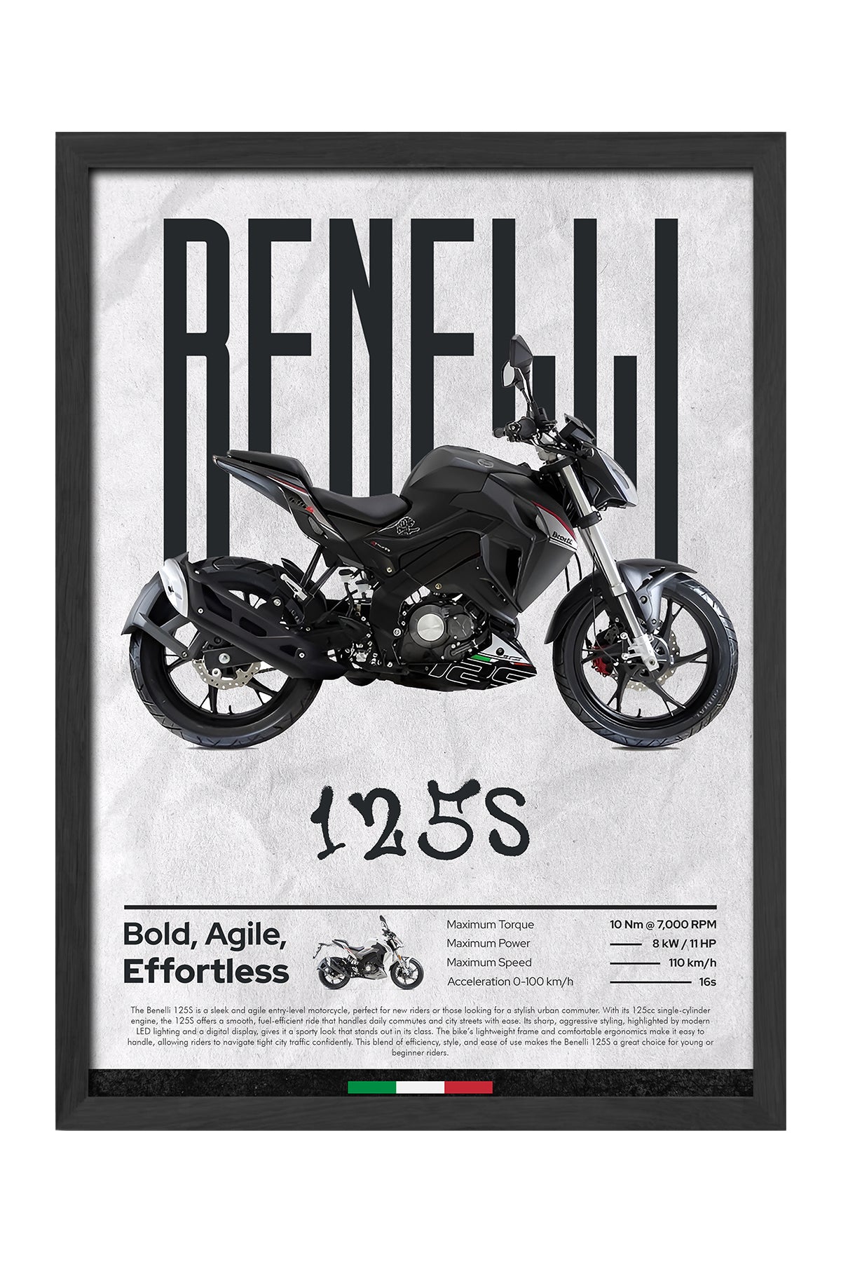 Benelli 125S Siyah