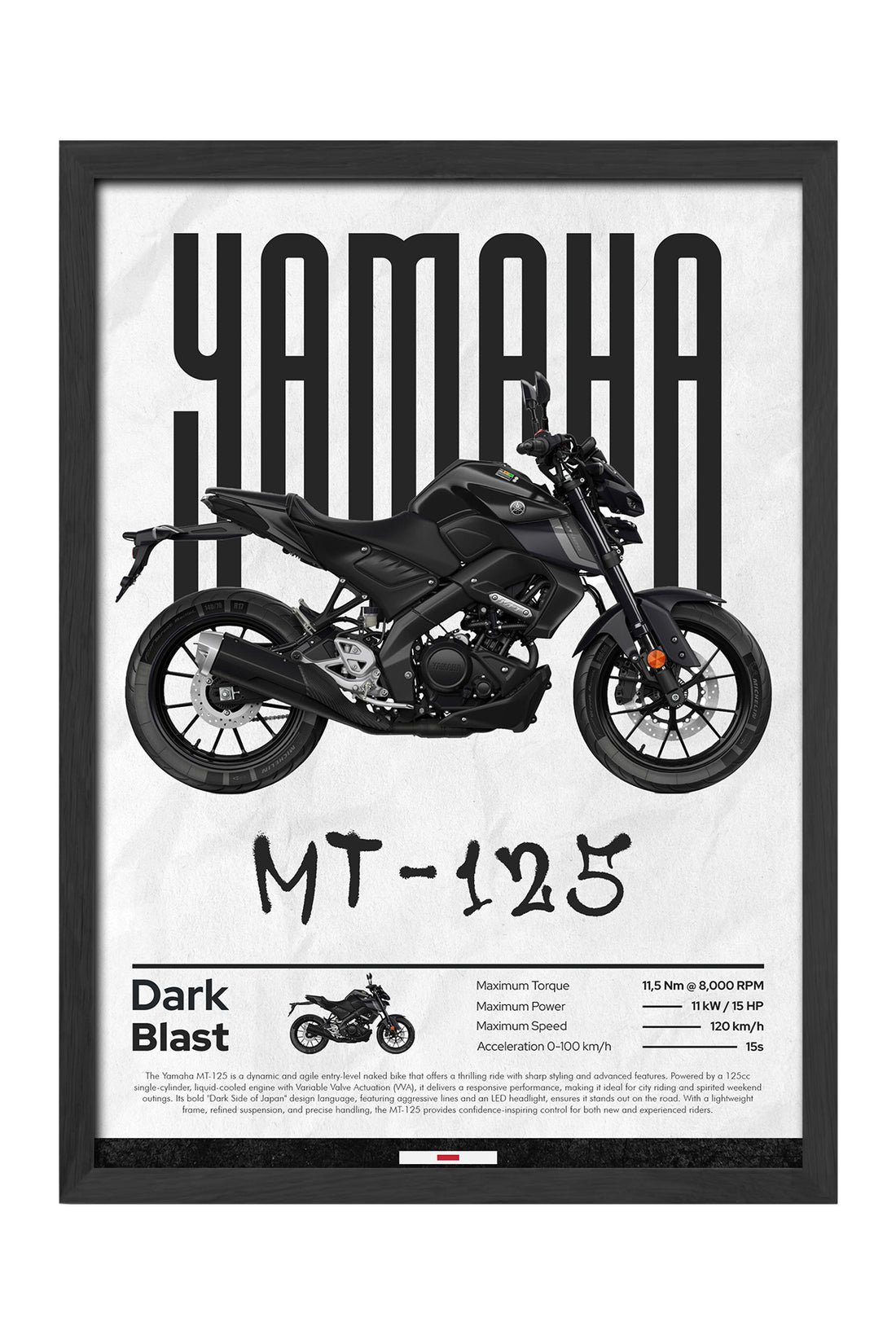 Yamaha MT-125 - tablo