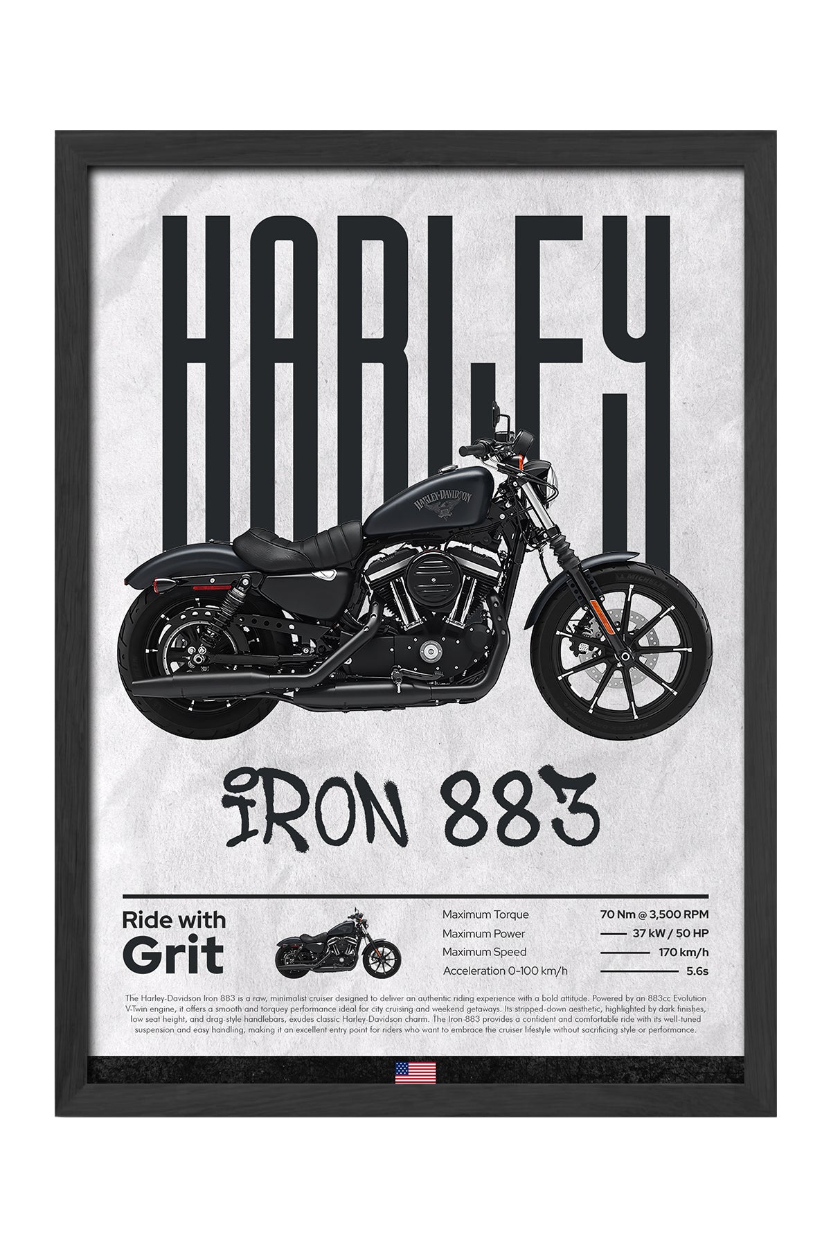 Harley David Iron 883 - tablo