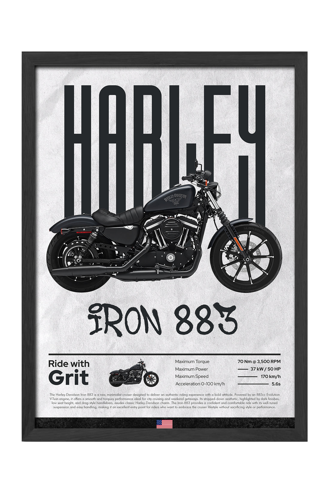 Harley David Iron 883 - tablo