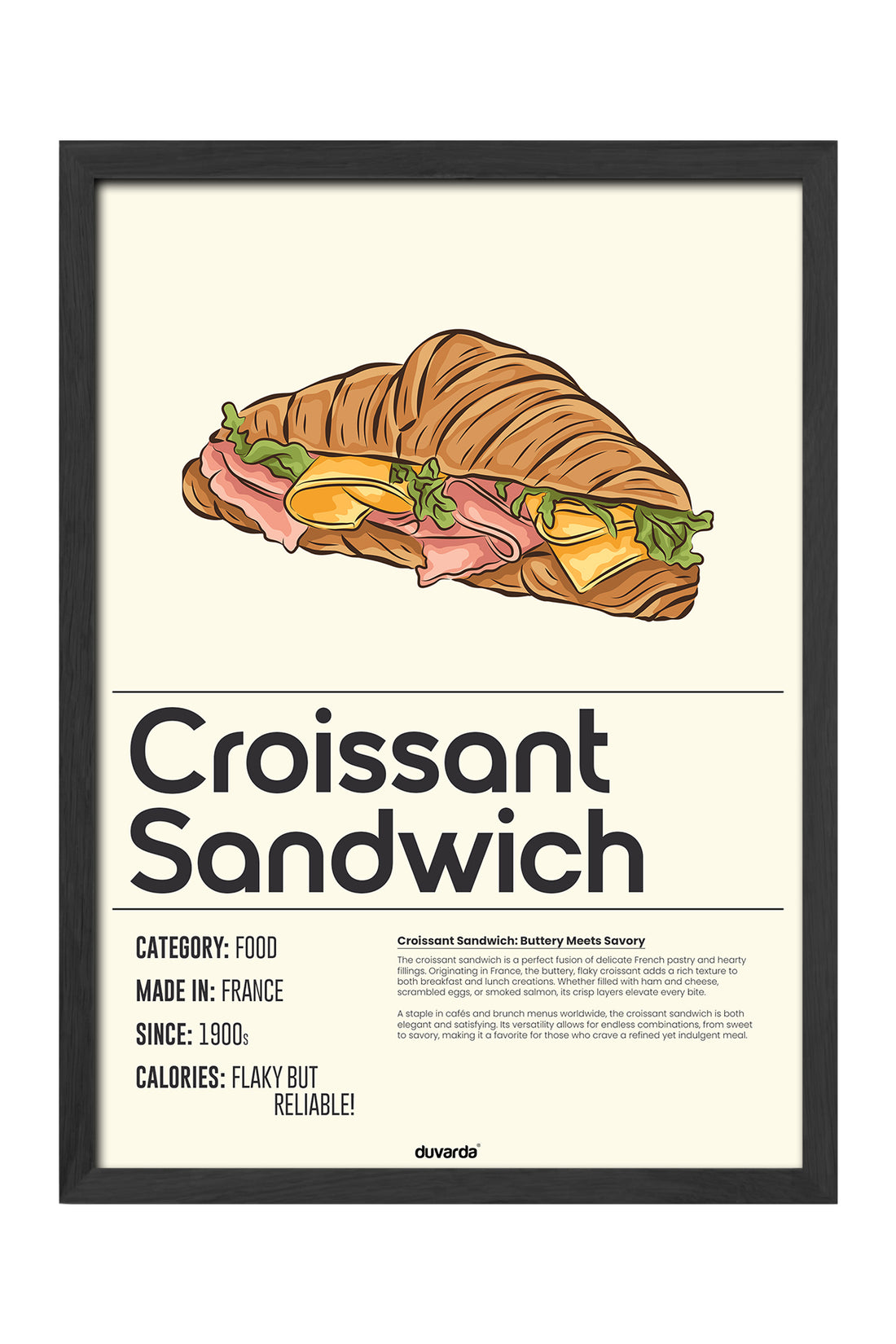 Croissant Sandwich Siyah