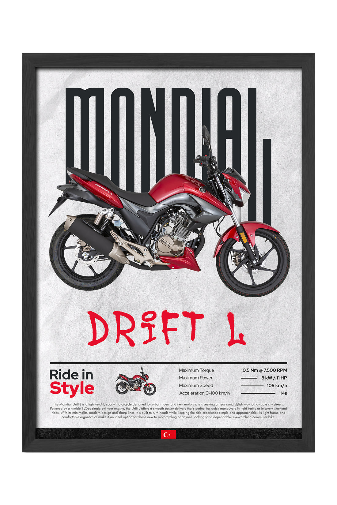 Mondial Drift L Kırmızı