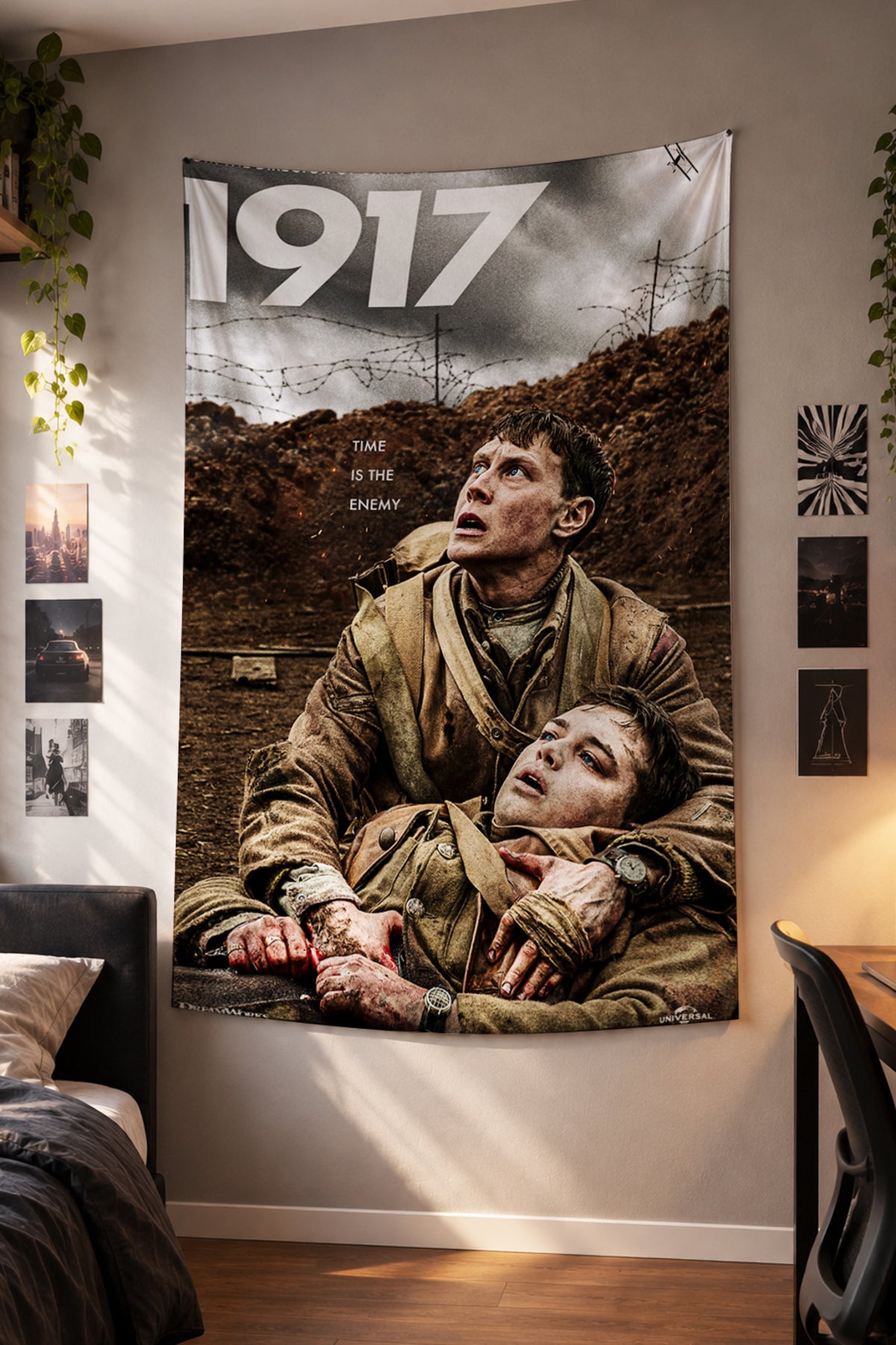 1917 siperde asker sahnesi kumaş duvar örtüsü – 2. görsel