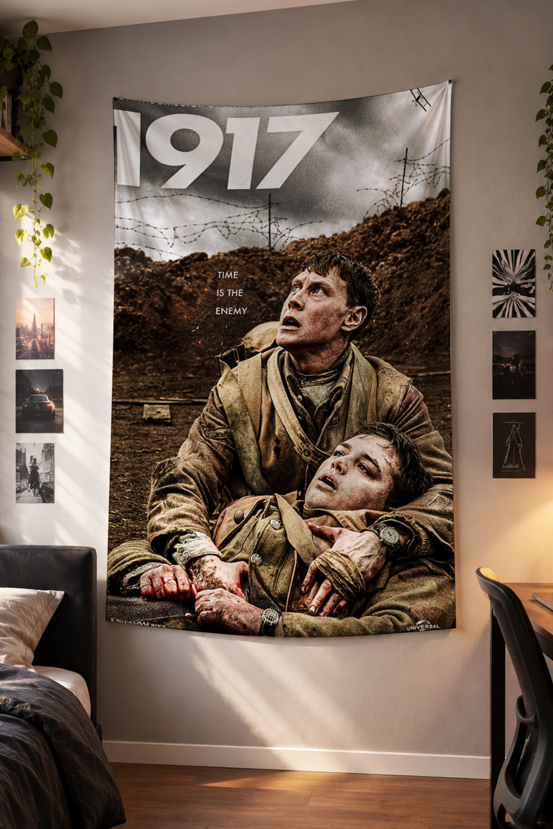 1917 siperde asker sahnesi kumaş duvar örtüsü – 2. görsel