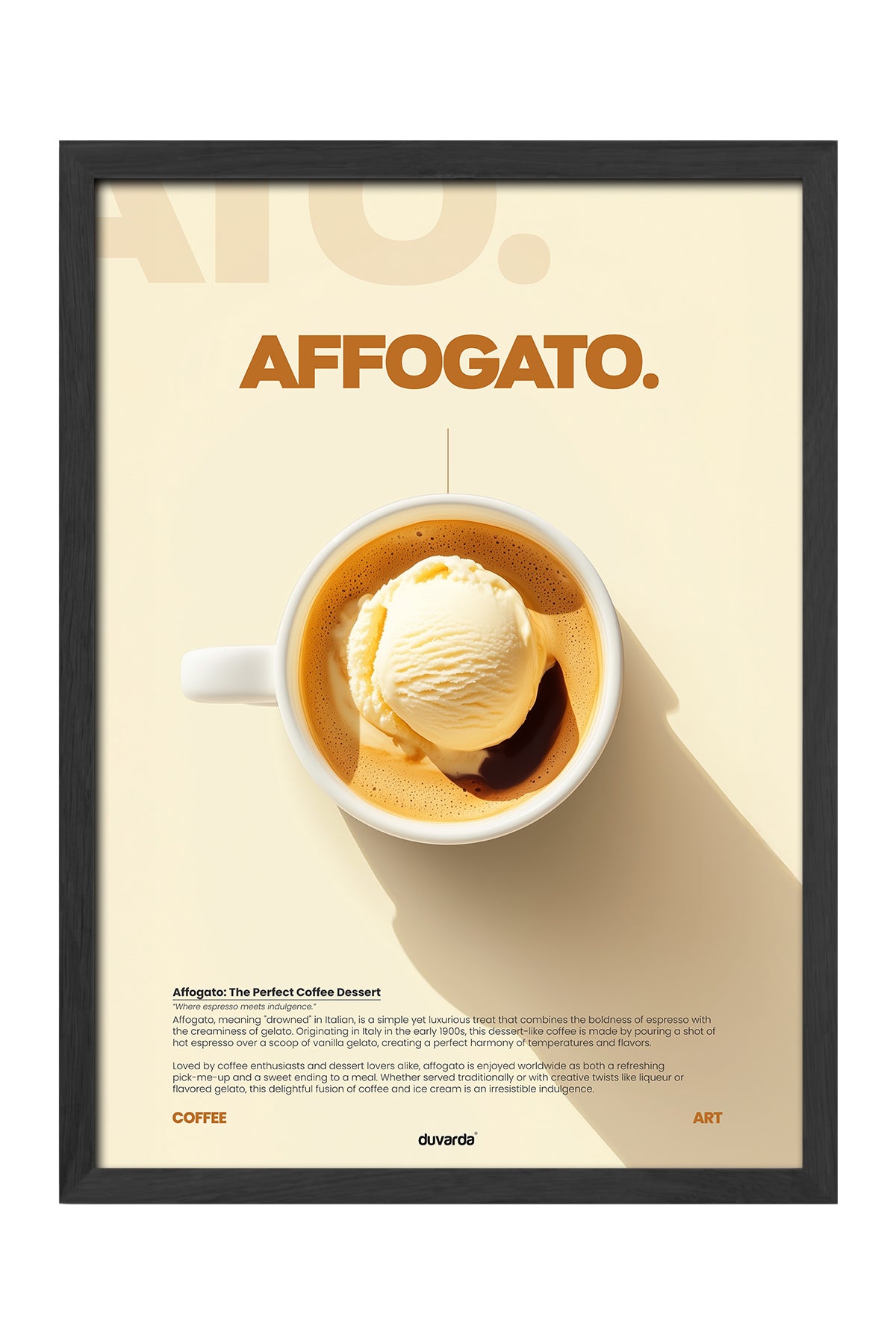 Affogato fincanda dondurma ve espresso kahve posteri – 4. görsel