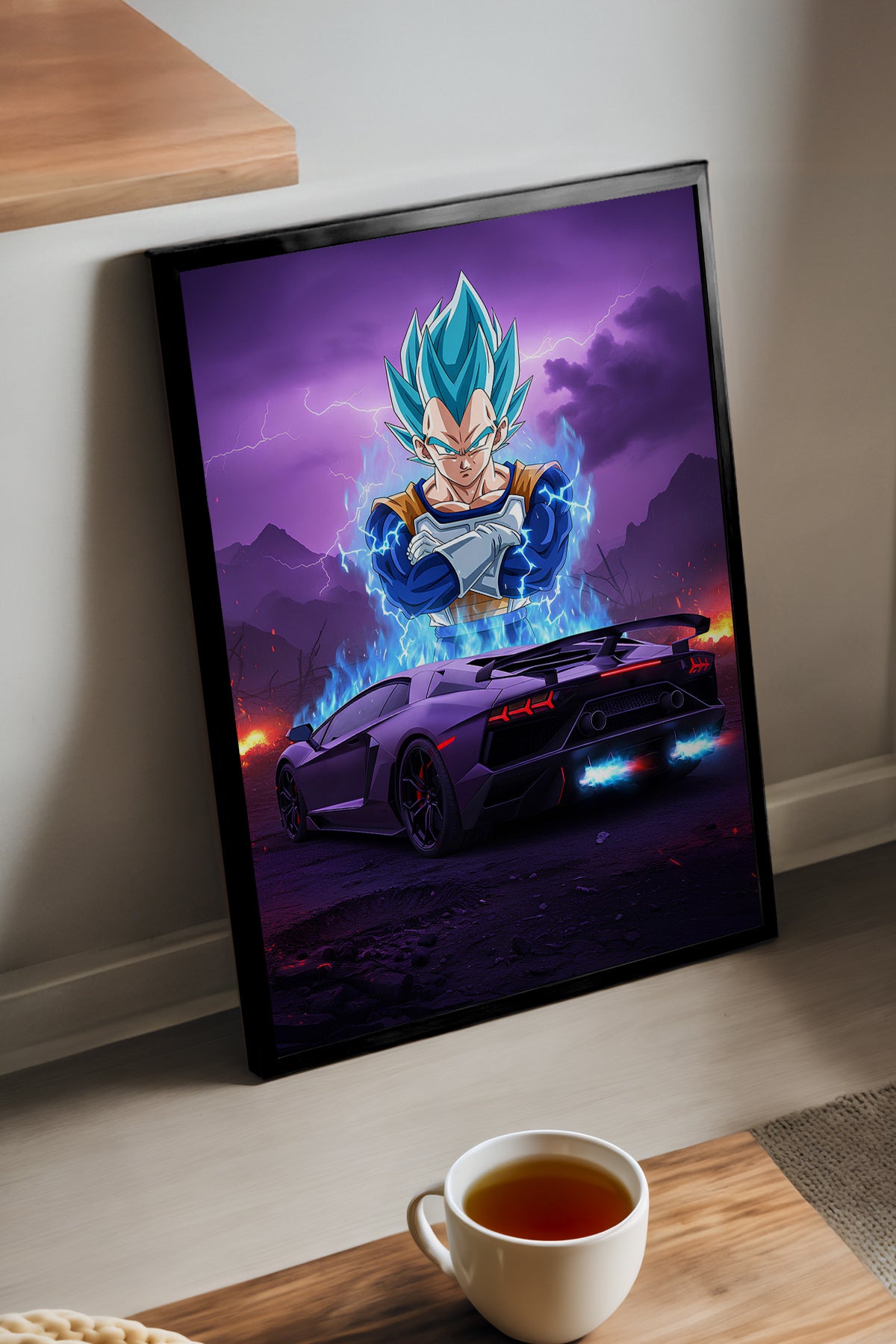Vegeta Lamborghini Aventador - tablo