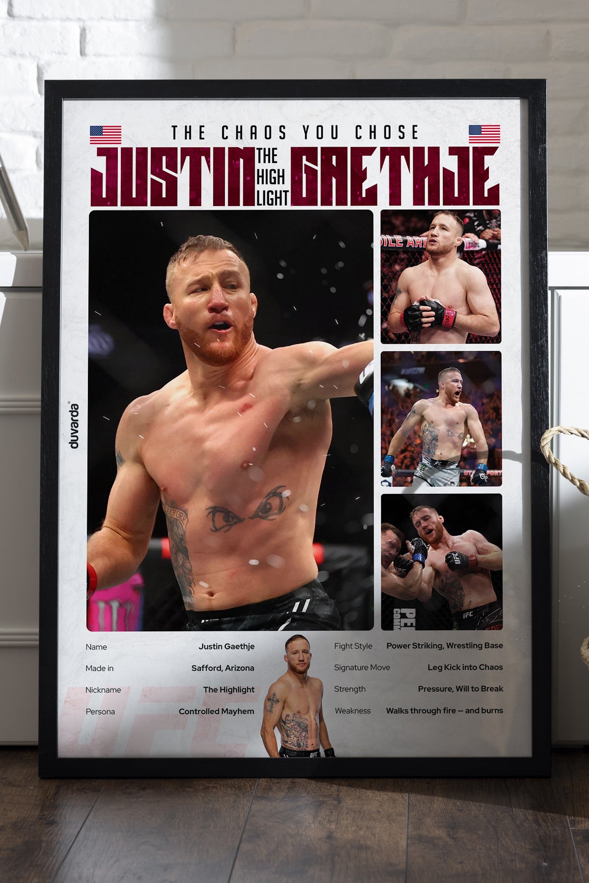 Justin Gaethje UFC - tablo