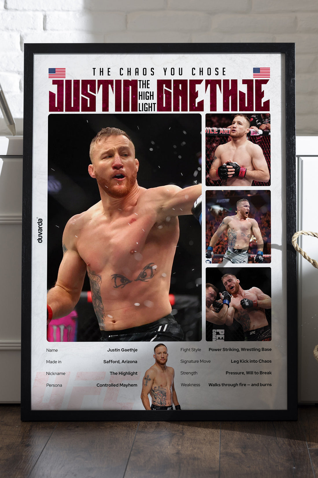 Justin Gaethje UFC - tablo