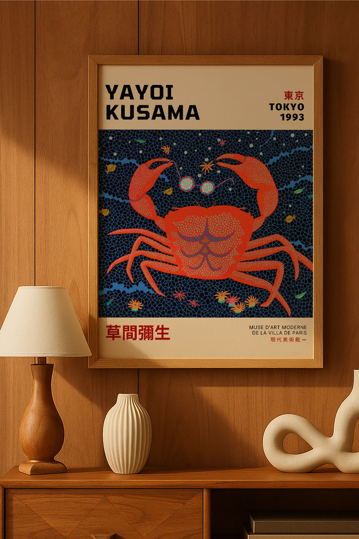 Yayoi Kusama turuncu yengeç Tokyo 1993 sergi posteri – 2. görsel
