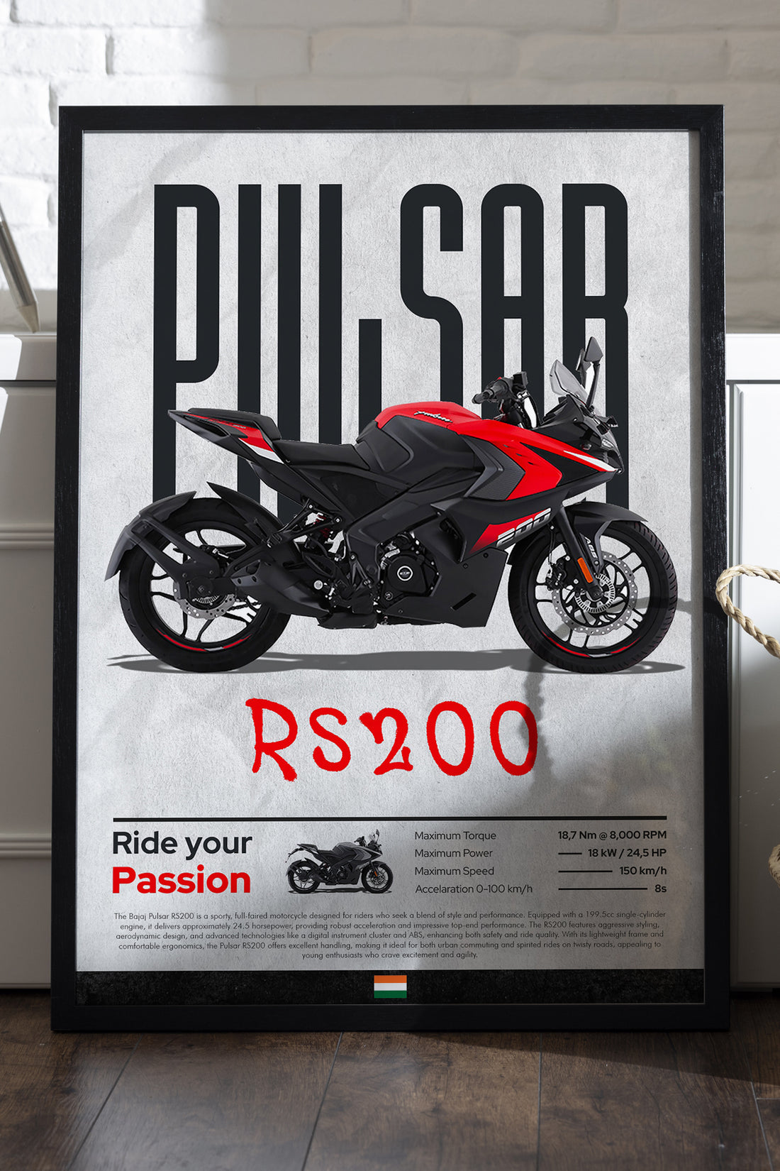 Bajaj Pulsar RS 200 - tablo