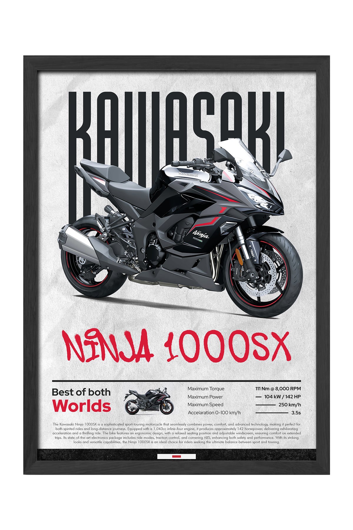 Kawasaki Ninja 1000 SX - tablo