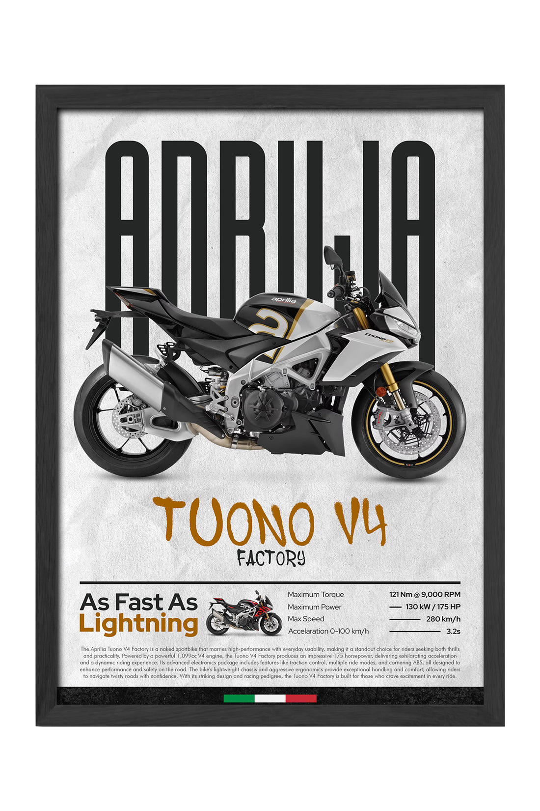 Aprilia Tuono V4 Factory Siyah