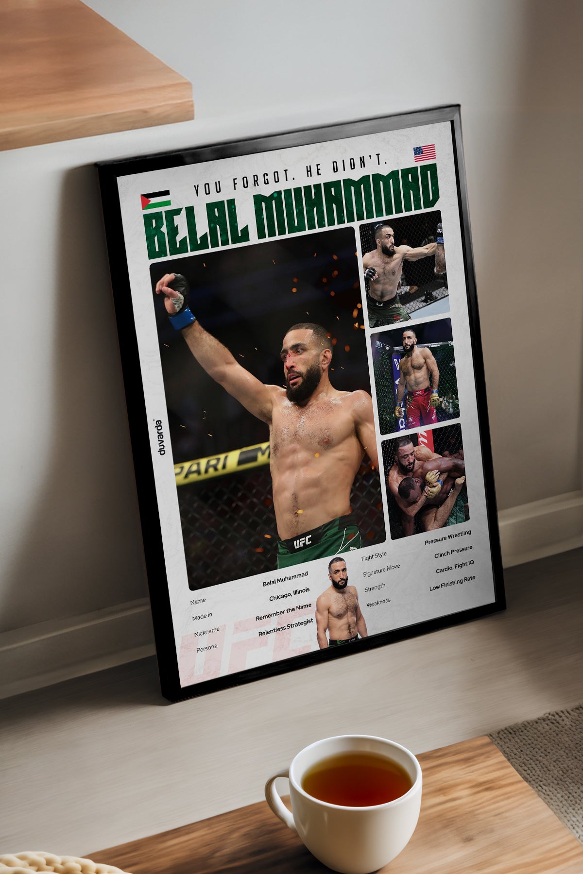 Belal Muhammad UFC - tablo