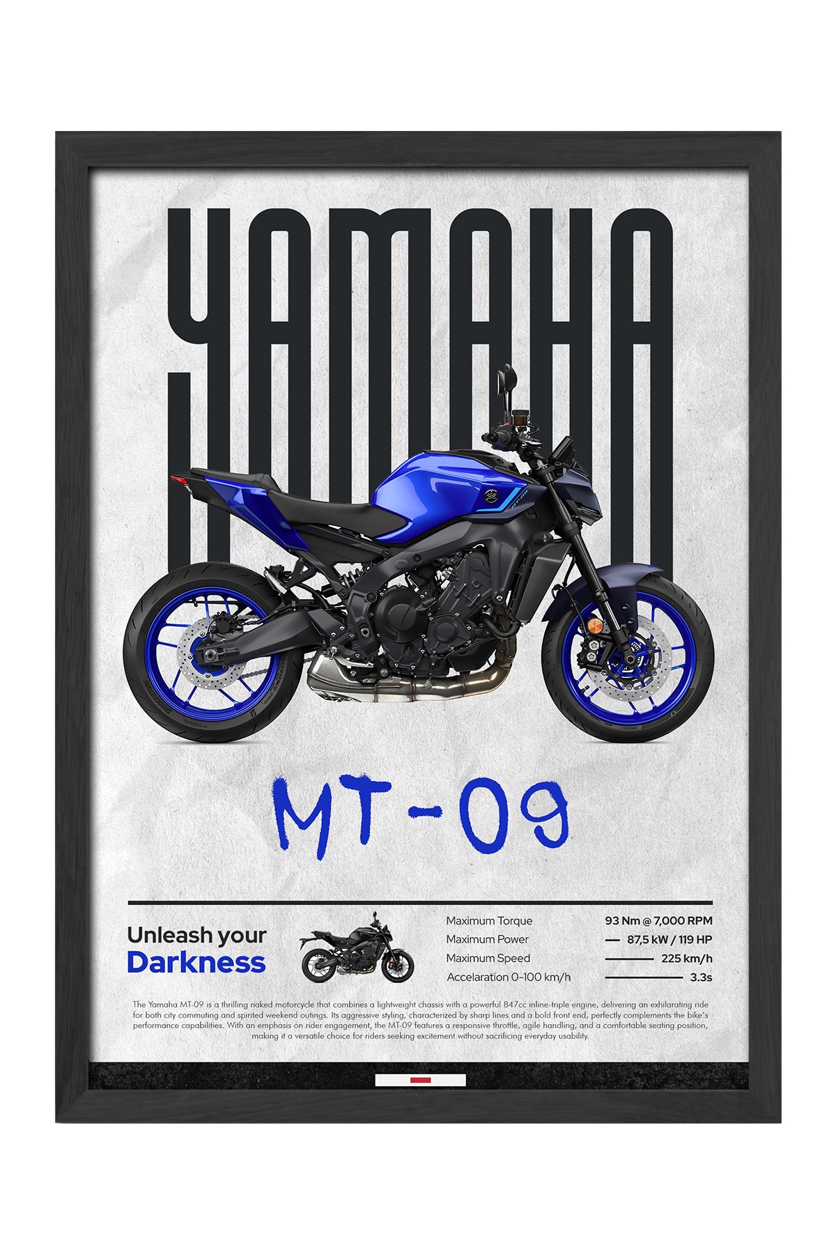 Yamaha MT-09 Mavi