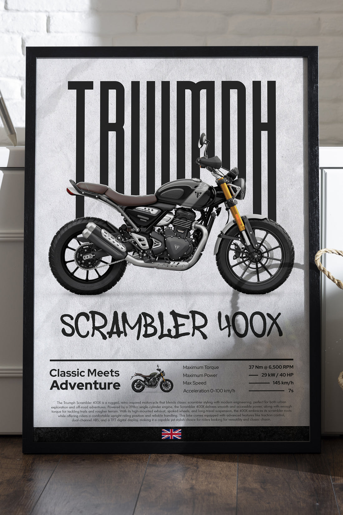 Triumph Scrambler 400 - tablo