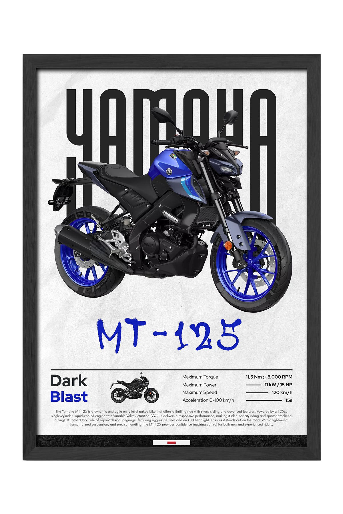 Yamaha MT-125 - tablo