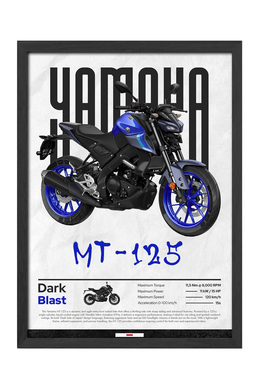 Yamaha MT-125 - tablo