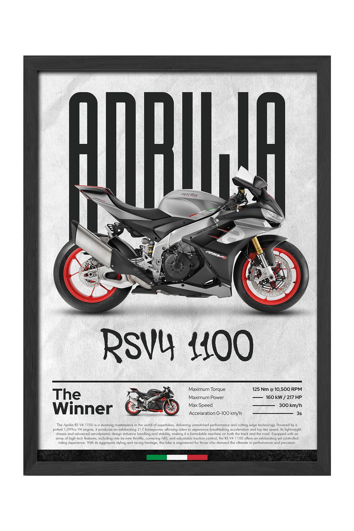 Aprilia RS V4 1100 Gri