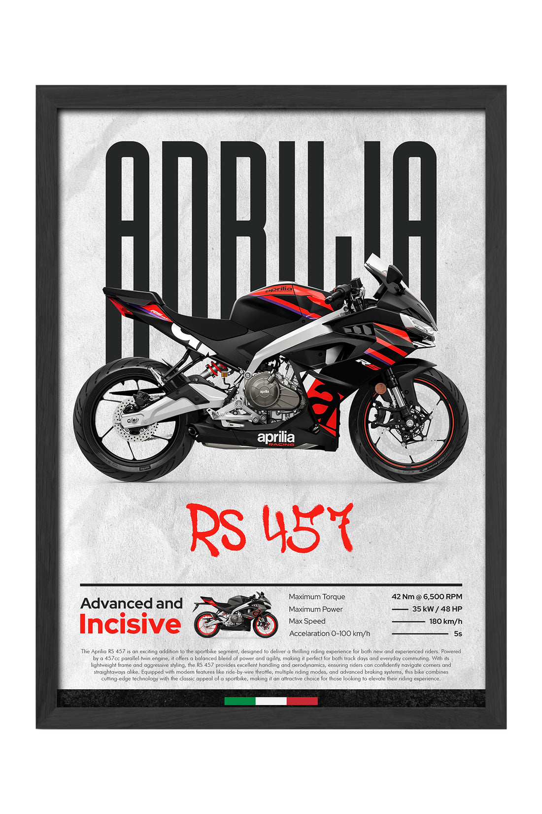 Aprilia RS 457 Siyah
