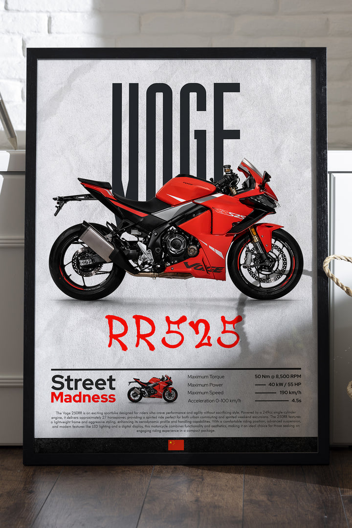 Voge RR525 - tablo