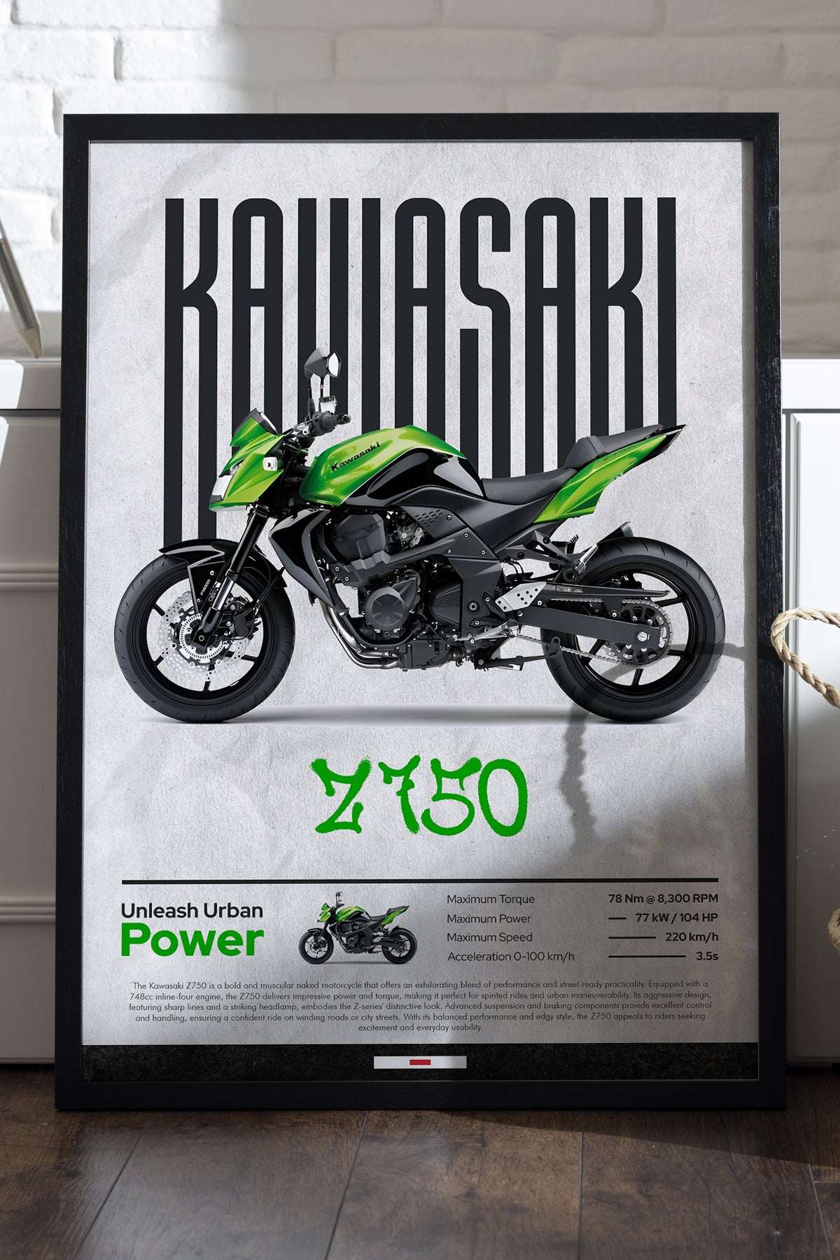 Kawasaki Z750 - tablo