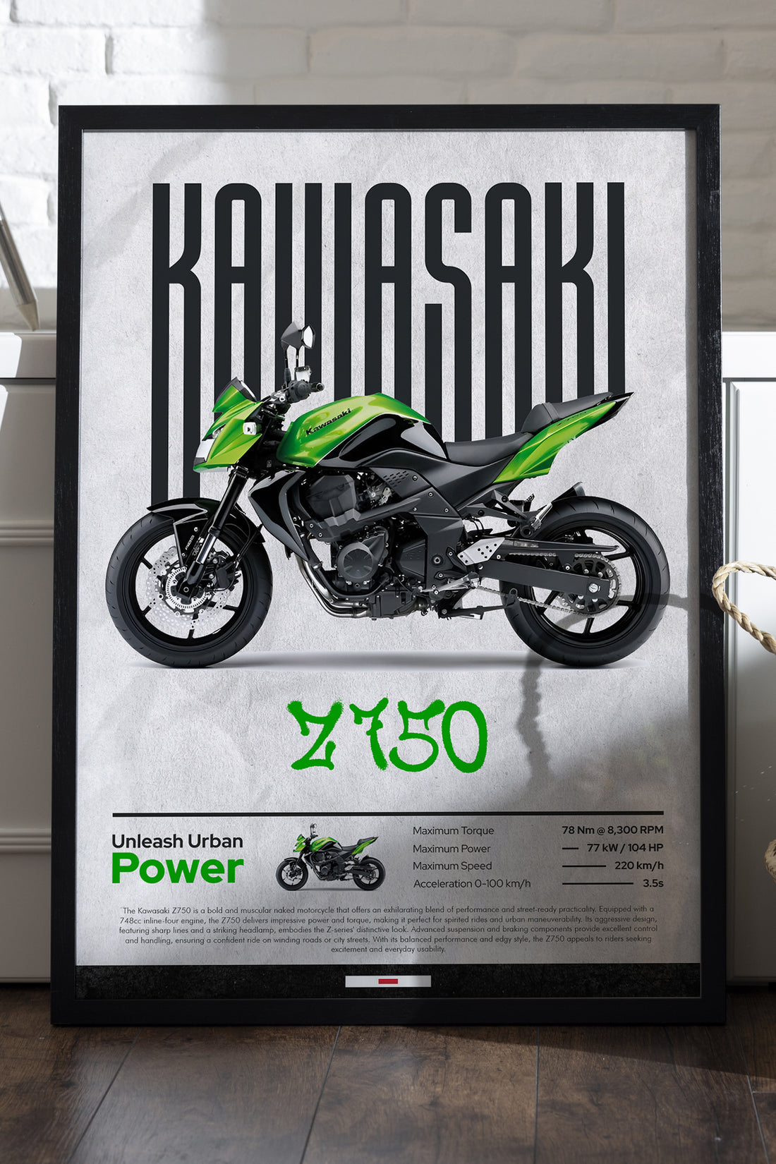 Kawasaki Z750 - tablo